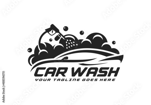 Car wash logo design vector illustration