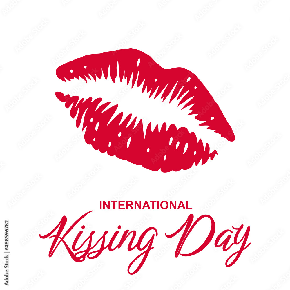 International kissing day vector background International kissing day vector background