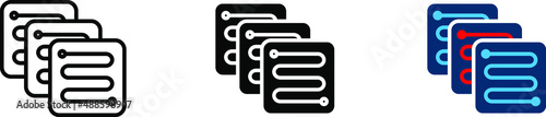 H2 Hydrogen fuel cell icon