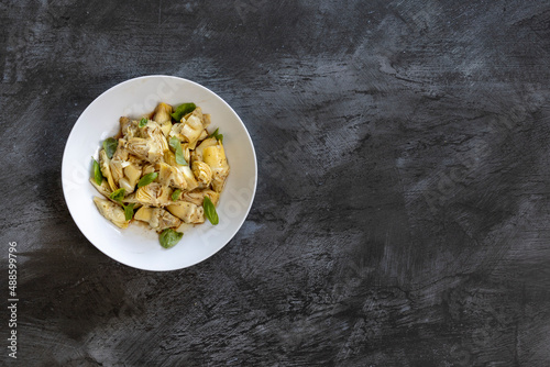 Plate of Marinated Artichok...