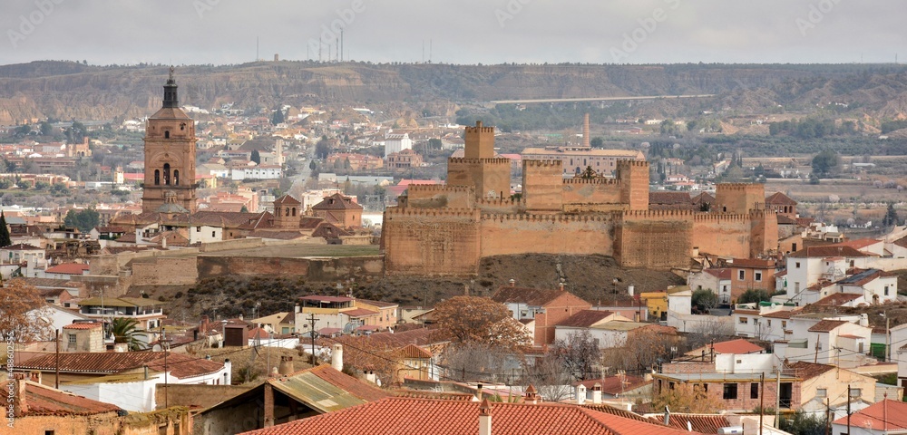 Vista panorámica de la ciudad de Guadix, Granada, España