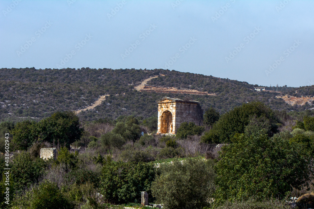Fototapeta premium Kanlidivane. The Roman period, the place of human sacrifice of Mersin. TURKEY