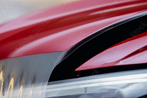 Closeup vinyl film for protect paint body side mirrors car © Parilov