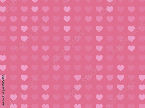Pink heart pattern. Vector heart pattern on pink background. 