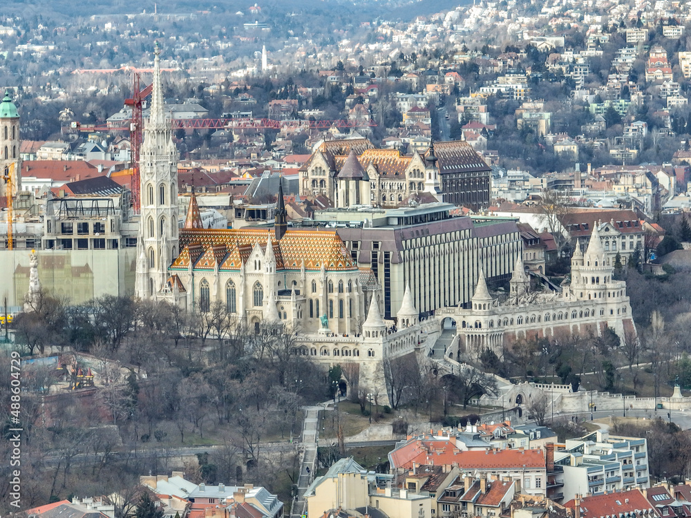 Hungary - Budapest amazing drone view for the city