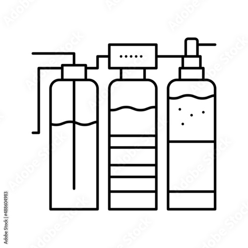 water different filtration filter line icon vector illustration