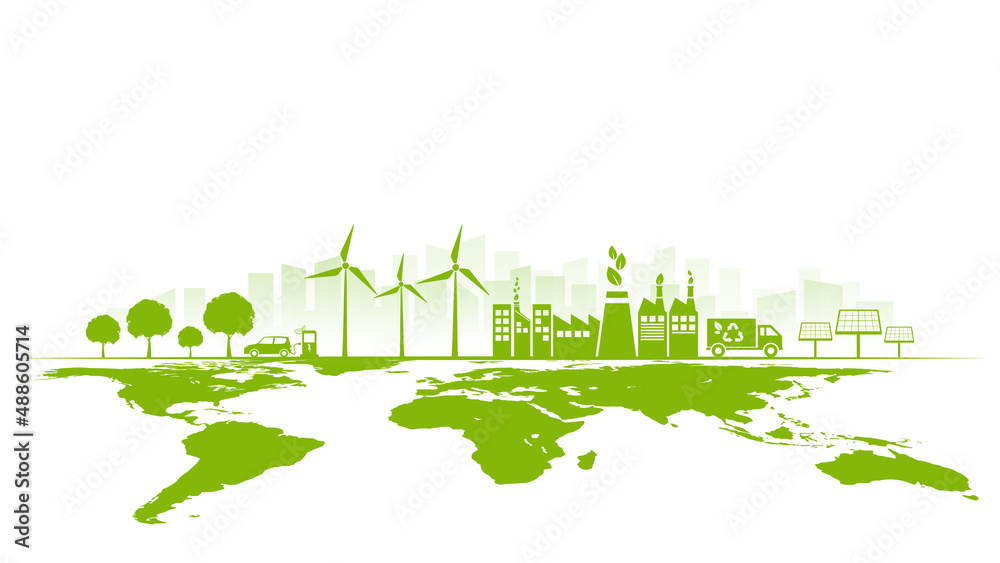 World environment day, Eco friendly and Sustainability development concept, Vector illustration