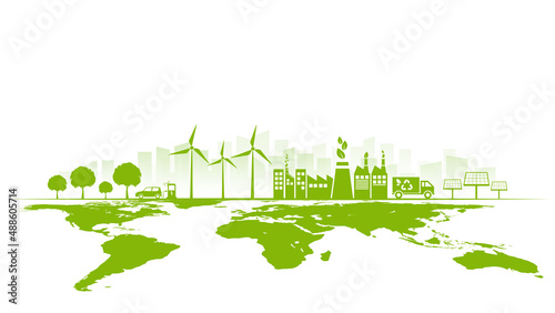 World environment day, Eco friendly and Sustainability development concept, Vector illustration