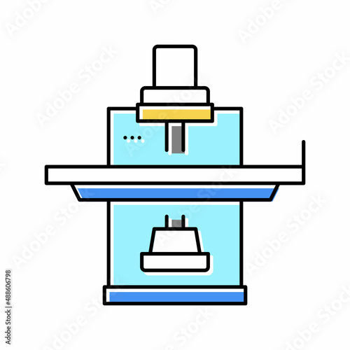 fluoroscope radiology color icon vector illustration flat