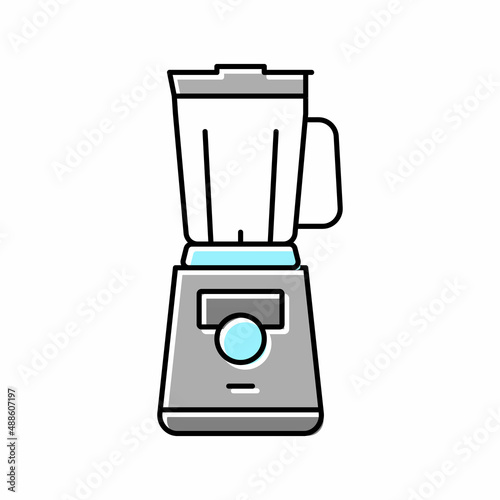 mixer gadget for prepare delicious coffee color icon vector illustration