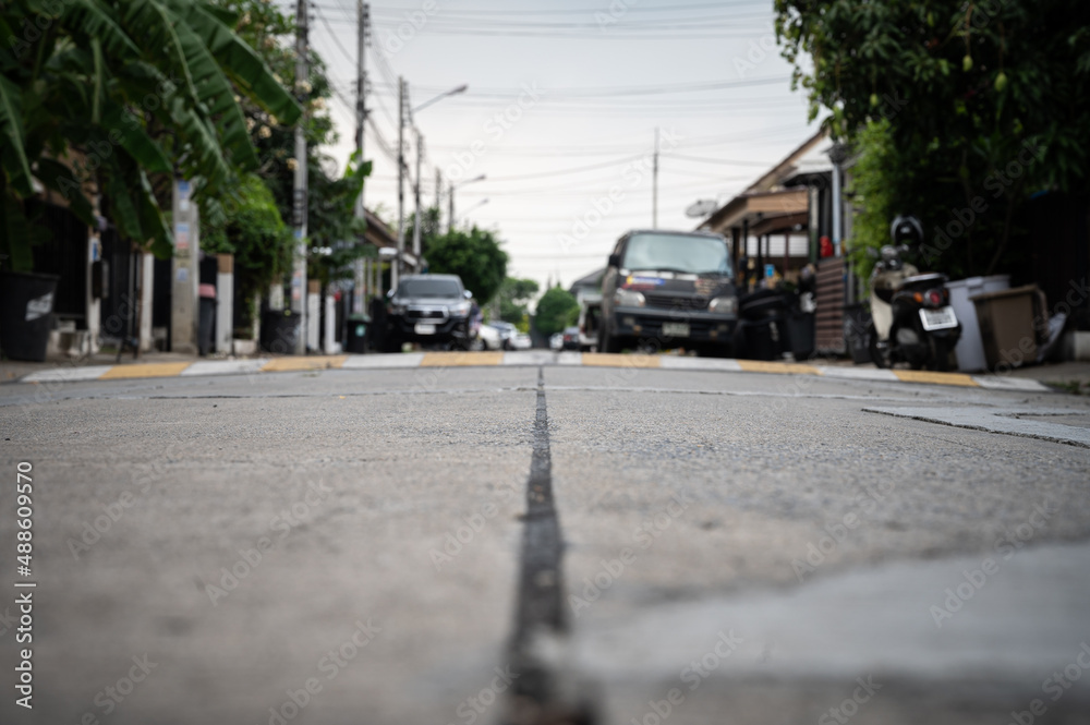 Road in my village selective focus 