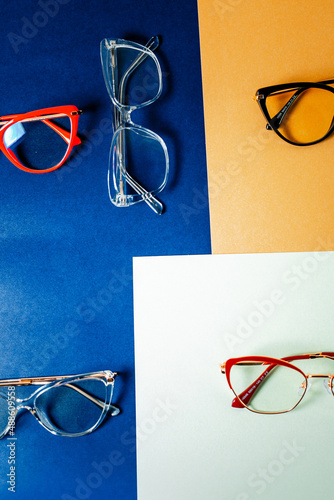 glasses on a paper