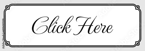 Web banner. Vector long border frame, plaque, doorplate, nameplate, signboard, header, sticker or label