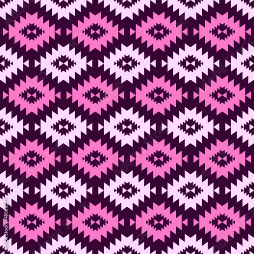 pattern ethnic or ethno mexican southwest sty boho or navajo. vector geomentric has stripe folk, native of textile or lace. design seamless line motif of aztec. fabric batik or kilim zigzag of tribal