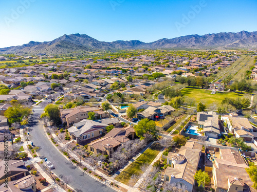 Aerial view of a neighborhood photo