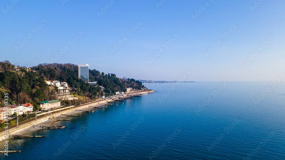 Black Sea coast. Sochi. Aerial view