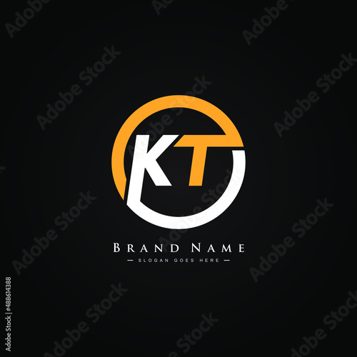 Initial Letter KT Logo - Simple Alphabet Logo
