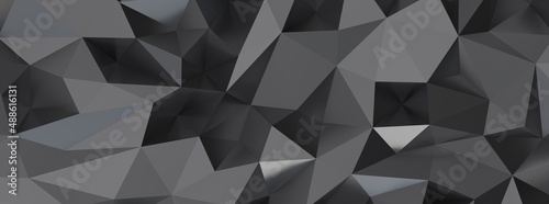 Abstract 3d rendering of triangulated surface. Contemporary background. Futuristic polygonal