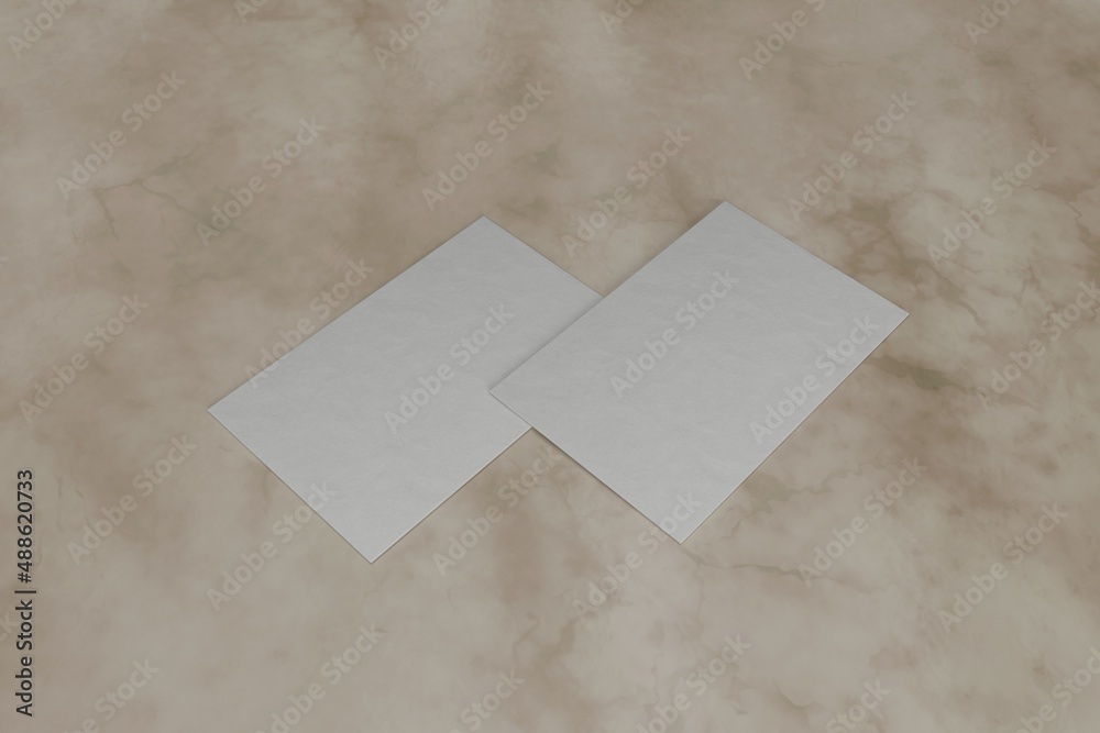 Clean minimal business card mockup on marble Clean minimal business card mockup on marble