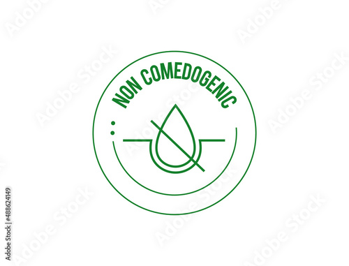 noncomedogenic icon vector illustration 