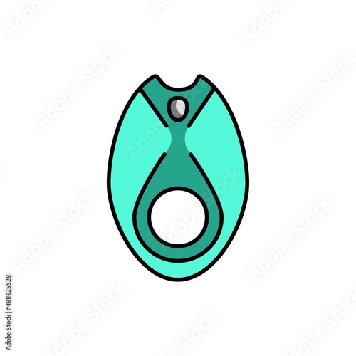 Erection ring color line icon. Pictogram for web page