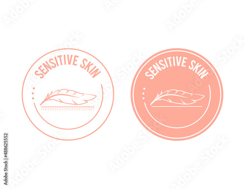 sensitive skin icon vector illustration 