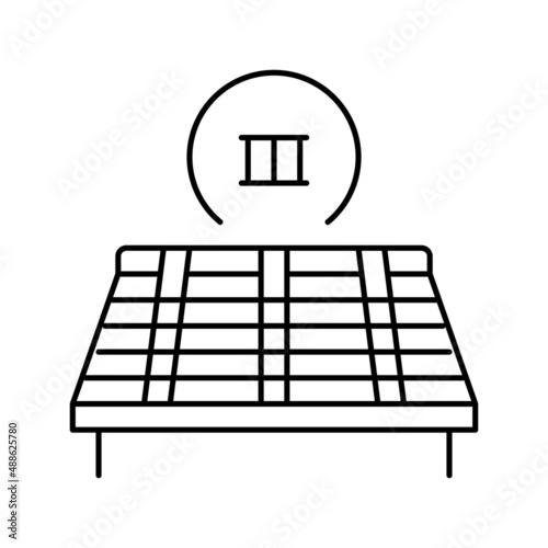 third stage of roof replacement line icon vector illustration