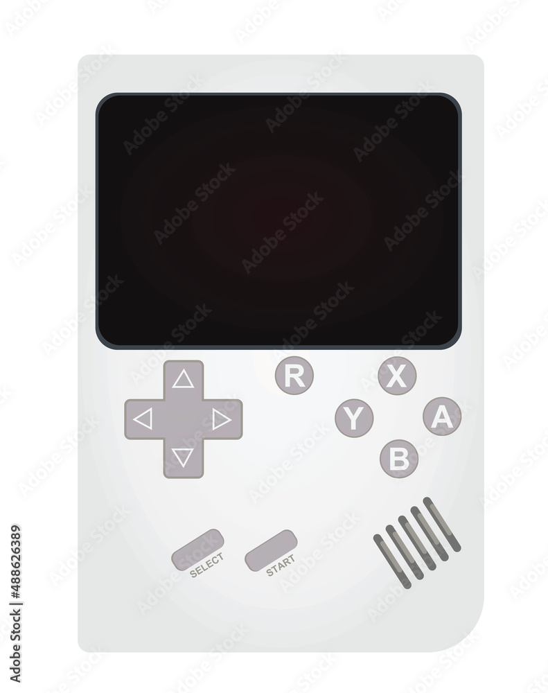 Retro game console. vector illustration