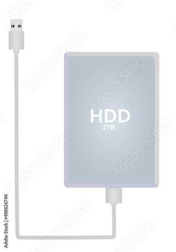 Hard disk drive HDD. vector