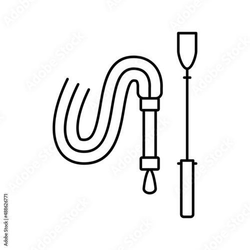 whip sex toy line icon vector illustration
