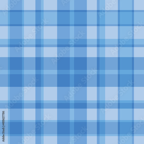 Plaid tartan checkered seamless pattern in blue and turquoise . Great for fabric, textile, tablecloth and fashion print. 