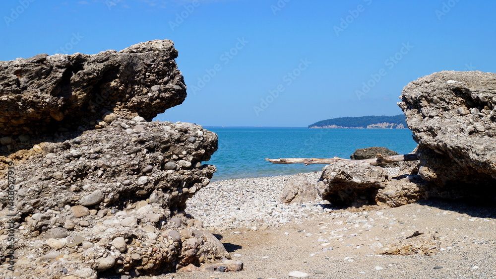 Coast of the Black Sea in Abkhazia.