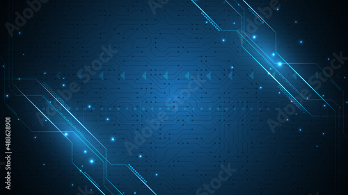 Technology background circuit board Hi-tech communication concept innovation abstract background vector illustration