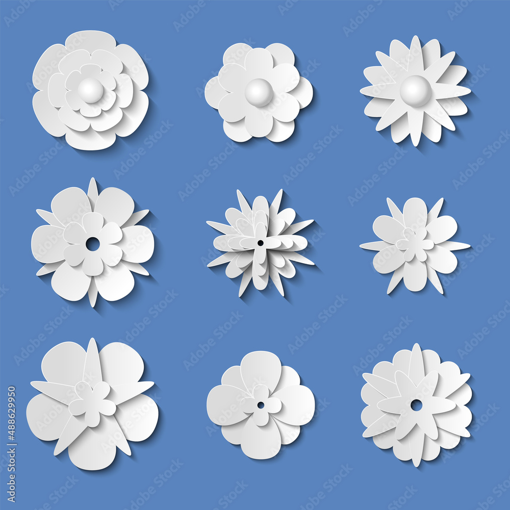 White Paper Flowers 