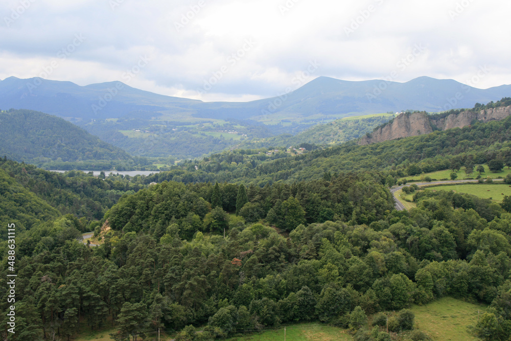 countryside around murol - auvergne - france 