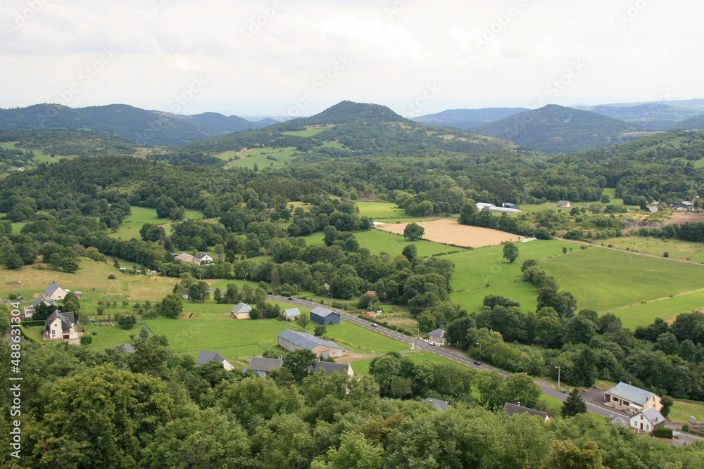 countryside around murol - auvergne - france 