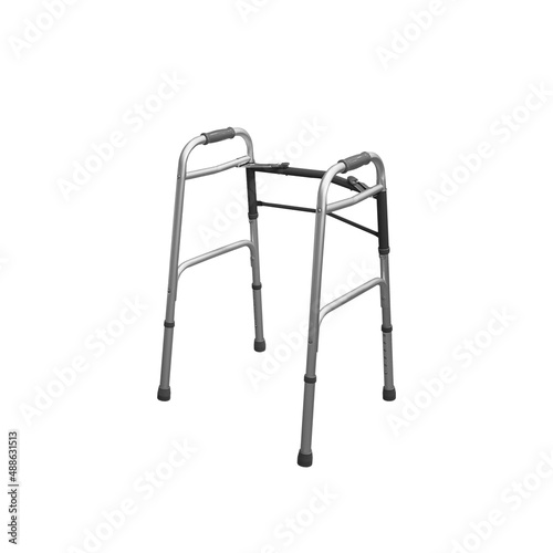 Mobility walker isolated on white background.
