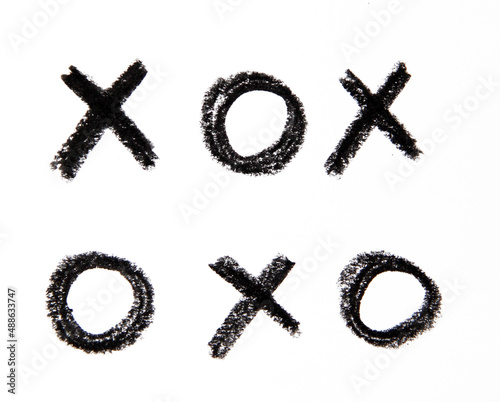 Set the hand-drawn X and O signs of the cross brush, the 