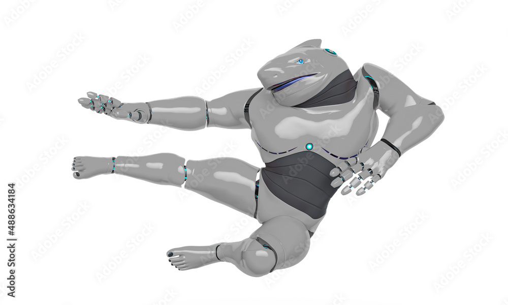 cyber shark is jumping and kicking cyber shark is jumping and kicking