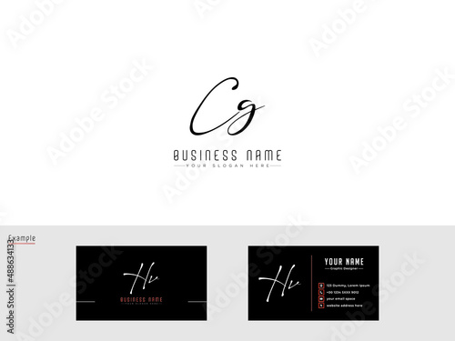 Vector CG logo, initial cg Logo For Your Clothing Apparel Fashion Dress Shop or Business Card