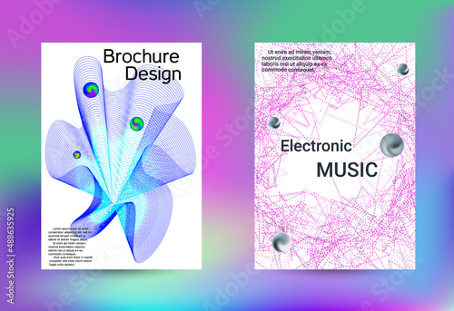 Minimum coverage of a vector. Cover design. Set of modern abstract musical backgrounds. Sound flyer for creating a fashionable cover, banner, poster, booklet...