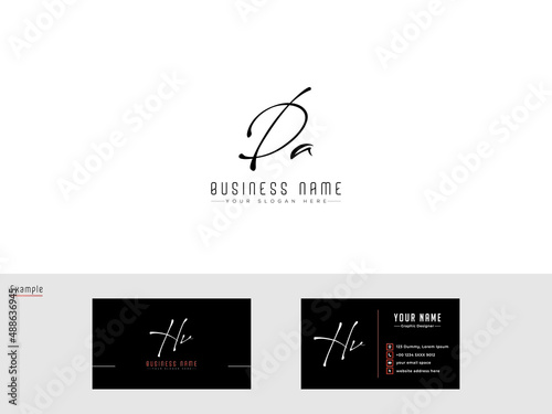 Fashion DA Signature Logo, initial Da Logo For Your Clothing Apparel Fashion Dress Shop or Business Card photo