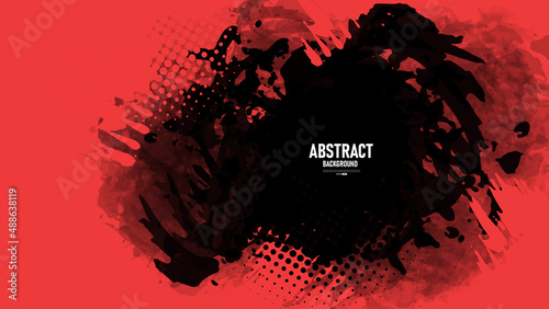 Black and red dirty grunge texture background	
