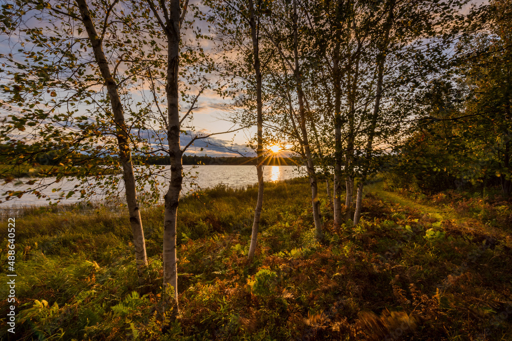 Fototapeta premium Spider Lake Sunset