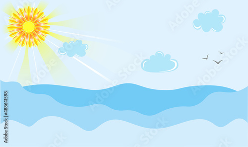 beautiful picture of the sky with the sun and clouds