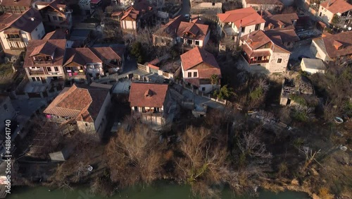 aerial view Samtavro's convent in sunset
It was built in 6 century  photo