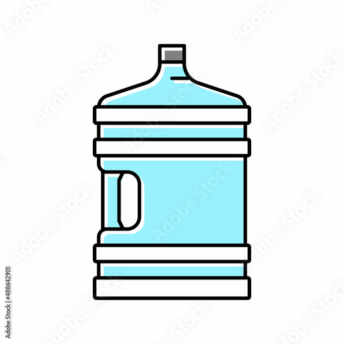 water bottle for prepare coffee color icon vector illustration