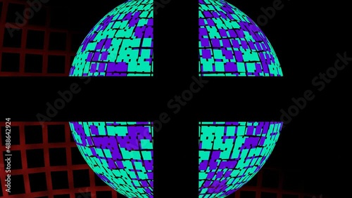 Geometrische Formen in bunten Farben , 3D Visualisierung von Phantasie