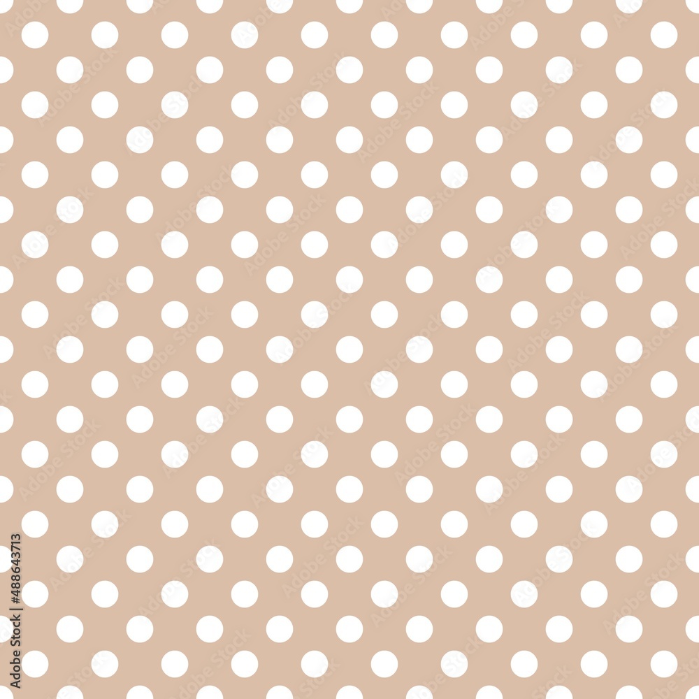 Brown and white retro Polka Dot seamless pattern. Vector background. Brown and white retro Polka Dot seamless pattern. Vector background.