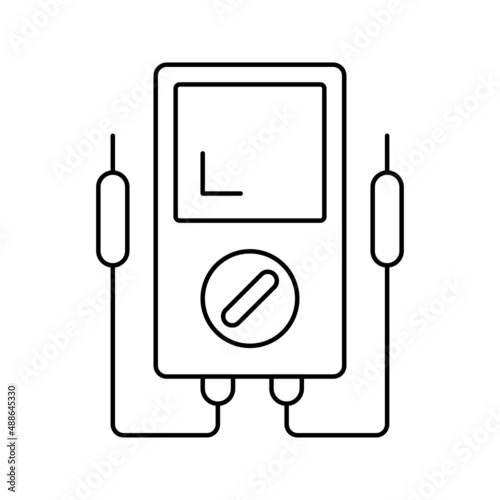 Voltage tester electric meter icon